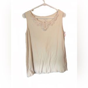 White Stag Cream Colored Tank Top L